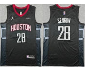 Men's Houston Rockets #28 Alperen Sengun Black Statement Edition Stitched Jersey