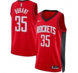 Men's Houston Rockets #35 Kevin Durant Red Icon Edition Stitched Jersey