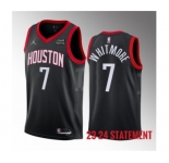 Men's Houston Rockets #7 Cam Whitmore Black 2023 Draft Statement Edition Stitched Basketball Jersey