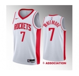 Men's Houston Rockets #7 Cam Whitmore White 2023 Draft Association Edition Stitched Basketball Jersey