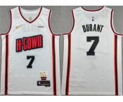 Men's Houston Rockets #7 Kevin Durant White 2024-25 City Edition Stitched Jersey