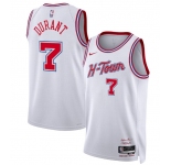 Men's Houston Rockets #7 Kevin Durant White 2025-26 City Edition Stitched Jersey