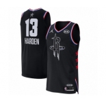 Men's Jordan Houston Rockets #13 James Harden Authentic Black 2019 All-Star Game Basketball Jersey