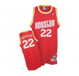 Men's Mitchell and Ness Houston Rockets #22 Clyde Drexler Swingman Red Throwback NBA Jersey