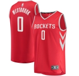 Men's Nike Houston Rockets #0 Russell Westbrook Swingman Red NBA Jersey - Icon Edition