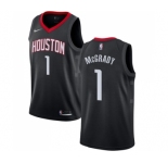 Men's Nike Houston Rockets #1 Tracy McGrady Swingman Black Alternate NBA Jersey Statement Edition