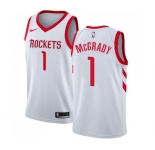 Men's Nike Houston Rockets #1 Tracy McGrady Swingman White Home NBA Jersey - Association Edition