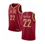 Men's Nike Houston Rockets #22 Clyde Drexler Swingman Red NBA Jersey - 2018-19 City Edition