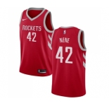 Men's Nike Houston Rockets #42 Nene Swingman Red Road NBA Jersey - Icon Edition