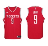 Nike NBA Houston Rockets #9 Zhou Qi Jersey 2017-18 New Season Red Jersey