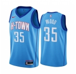 Nike Rockets #35 Christian Wood Blue NBA Swingman 2020-21 City Edition Jersey