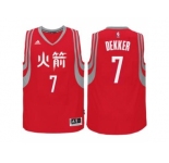 adidas Houston Rockets #7 Sam Dekker Red Chinese New Year Swingman Jersey