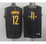 nba houston rockets #12 howard black[gold lettering fashion]