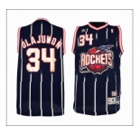 nba houston rockets #34 olajuwon blue