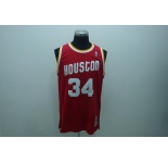 nba houston rockets #34 olajuwon red