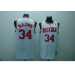 nba houston rockets #34 olajuwon white