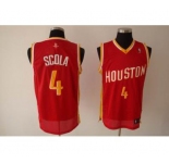nba houston rockets #4 scola red(special edition)