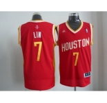 nba houston rockets #7 lin red[swingman revolution 30-2]