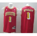 nba jerseys houston rockets #1 mcgrady red m&n[swingman][mcgrady]