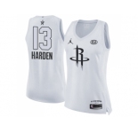 Women Nike Houston Rockets #13 James Harden White NBA Jordan Swingman 2018 All-Star Game Jersey