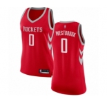 Women's Houston Rockets #0 Russell Westbrook Swingman Red Basketball Jersey - Icon Edition
