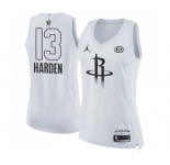 Women's Jordan Houston Rockets #13 James Harden Swingman White 2018 All-Star Game Basketball Jersey