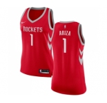 Women's Nike Houston Rockets #1 Trevor Ariza Swingman Red Road NBA Jersey - Icon Edition
