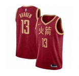 Women's Nike Houston Rockets #13 James Harden Swingman Red NBA Jersey - 2018-19 City Edition