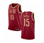 Women's Nike Houston Rockets #15 Clint Capela Swingman Red NBA Jersey - 2018-19 City Edition