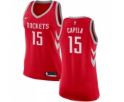Women's Nike Houston Rockets #15 Clint Capela Swingman Red Road NBA Jersey - Icon Edition
