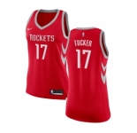 Women's Nike Houston Rockets #17 PJ Tucker Authentic Red NBA Jersey - Icon Edition