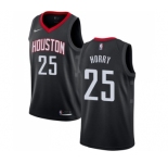Women's Nike Houston Rockets #25 Robert Horry Swingman Black Alternate NBA Jersey Statement Edition
