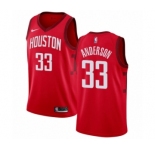 Women's Nike Houston Rockets #33 Ryan Anderson Red Swingman Jersey - Earned Edition