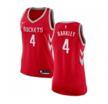 Women's Nike Houston Rockets #4 Charles Barkley Swingman Red Road NBA Jersey - Icon Edition