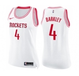 Women's Nike Houston Rockets #4 Charles Barkley Swingman White Fashion NBA Jersey