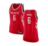 Women's Nike Houston Rockets #6 Tyler Ennis Swingman Red Road NBA Jersey - Icon Edition