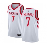 Women's Nike Houston Rockets #7 Carmelo Anthony Authentic White NBA Jersey - Association Edition