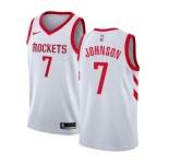 Women's Nike Houston Rockets #7 Joe Johnson Authentic White NBA Jersey - Association Edition
