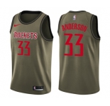 Youth Nike Houston Rockets #33 Ryan Anderson Swingman Green Salute to Service NBA Jersey