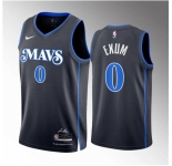Men Dallas Mavericks #0 Dante Exum Black 2023 24 City Edition Stitched Basketball Jersey
