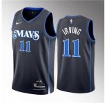 Men Dallas Mavericks #11 Kyrie Irving Black 2023 24 City Edition Stitched Basketball Jersey