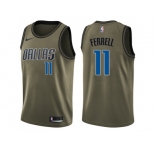 Men Nike Dallas Mavericks #11 Yogi Ferrell Green Salute to Service NBA Swingman Jersey