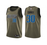 Men Nike Dallas Mavericks #30 Seth Curry Green Salute to Service NBA Swingman Jersey