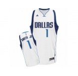 Men's Adidas Dallas Mavericks #1 Dennis Smith Jr. Swingman White Home NBA Jersey