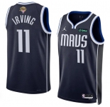 Men's Dallas Mavericks #11 Kyrie Irving Navy 2024 Finals Statement Edition Stitched Basketball Jersey