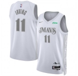 Men's Dallas Mavericks #11 Kyrie Irving White 2024-25 City Edition Stitched Basketball Jersey