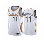 Men's Dallas Mavericks #11 Tim Hardaway Jr. White City Edition New Uniform 2020-21 Stitched Basketball Jersey