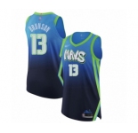 Men's Dallas Mavericks #13 Jalen Brunson Authentic Blue Basketball Jersey - 2019-20 City Edition