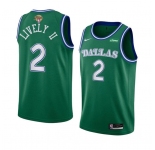 Men's Dallas Mavericks #2 Dereck Lively II Green 2024 Finals Classic Edition Stitched Basketball Jersey