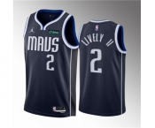Men's Dallas Mavericks #2 Dereck Lively II Navy 2023 Draft Statement Edition Stitched Basketball Jersey